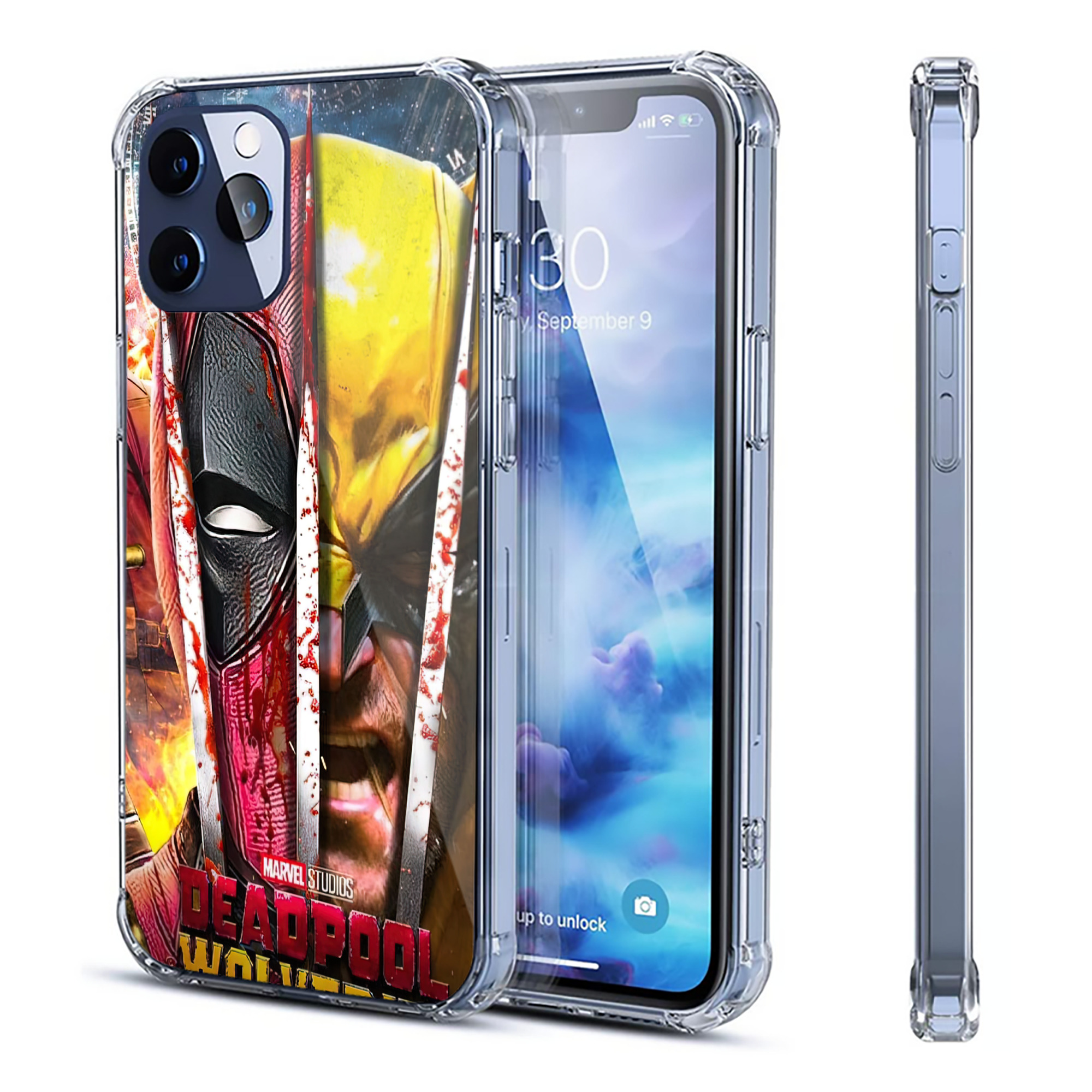 （画像用） Deadpool デッドプール 【iPhone 12シリーズ対応】透明スマホケース（クリアソフトケース）